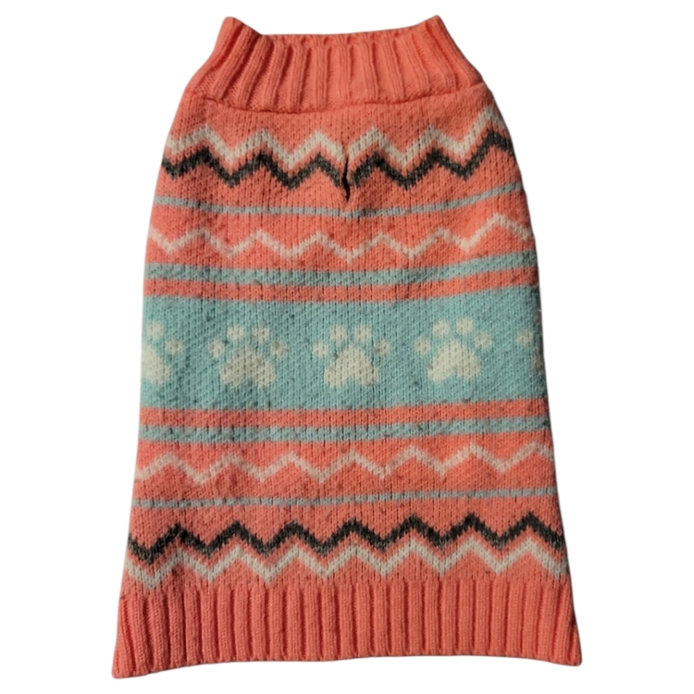 2XHP😊 Vtg Pet Peachy Pink Knit Sweater Bright Cheerful Soft Warm Winter Comfort